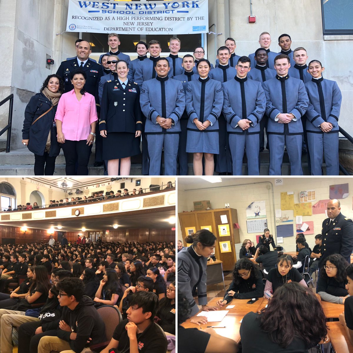 Asanjuan3's tweet photo. Thank you West Point Civics Engagement Initiative Program, led by Captain Sanjuán, for bringing such valuable experience to our students. ⁦@MHS_WNY⁩ @SuperintClara⁩ @WestPointSOSH⁩ ⁦@SanjuanLRenee⁩ ⁦⁦⁦@ThePrincipalOG⁩ ⁦⁦@HudsonCoNJDOE⁩ https://t.co/RRjW1bDYCv