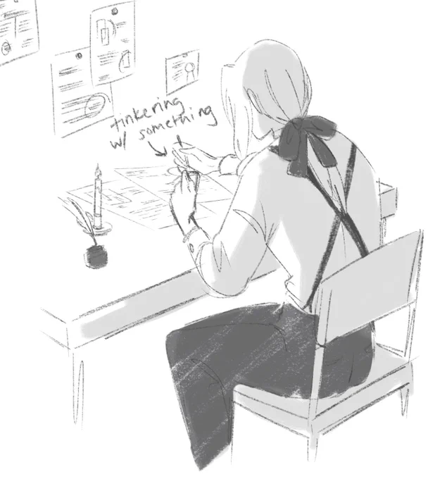 I legit had a dream that jeritza was an inventor and a shopkeeper, in his store he sold the trinkets he made and other useful stuff and in the back was his workshop 