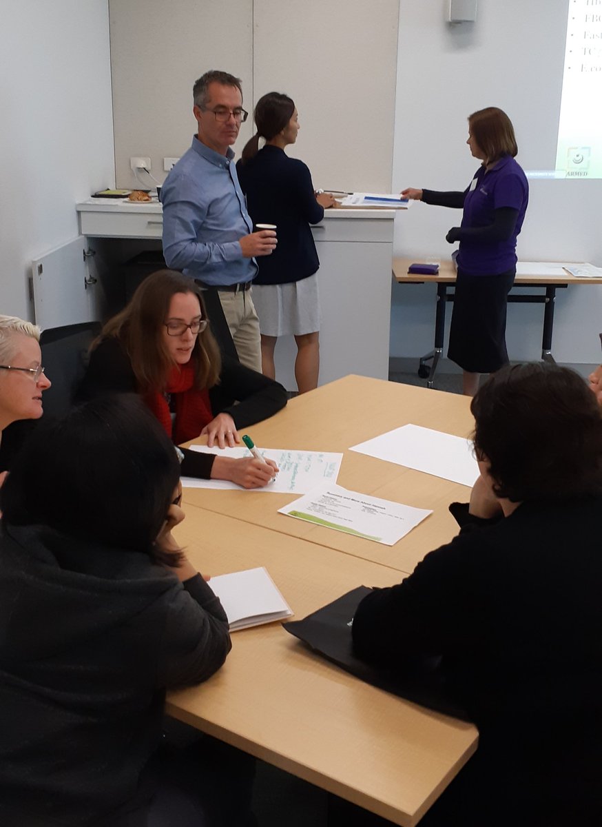 desmond_aus's tweet photo. #ARMED_GP event. GPs discussing first steps to take when a patient is diagnosed with #T2D.  1: register them on the @NDSS. 2: refer them to a DESMOND workshop! 3: medication. 4. Cycle of care.
@diabeteswa @wapha_phns https://t.co/UNiAwOIIgg