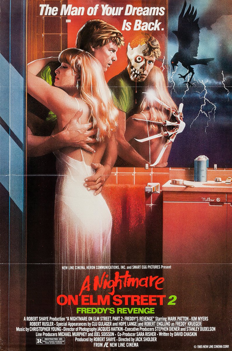 EugWSerra's tweet image. On November 1, 1985, A Nightmare on Elm Street 2: Freddy's Revenge was released! #ANightmareonElmStreet2FreddysRevenge #RobertEnglund #MarkPatton #KimMyers #CluGulager #HopeLange #FreddyKrueger #Cinefantastique @NECA_TOYS