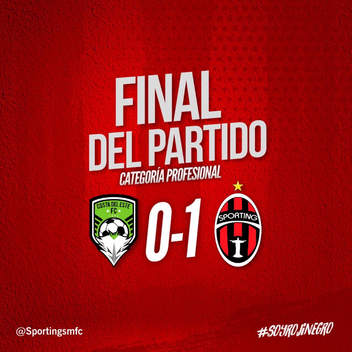 sportingsmfc's tweet photo. GANAMOSSSS!

Costa del Este 0-1 Sporting SM
        
#soyrojinegro https://t.co/HQDzeEHbXI