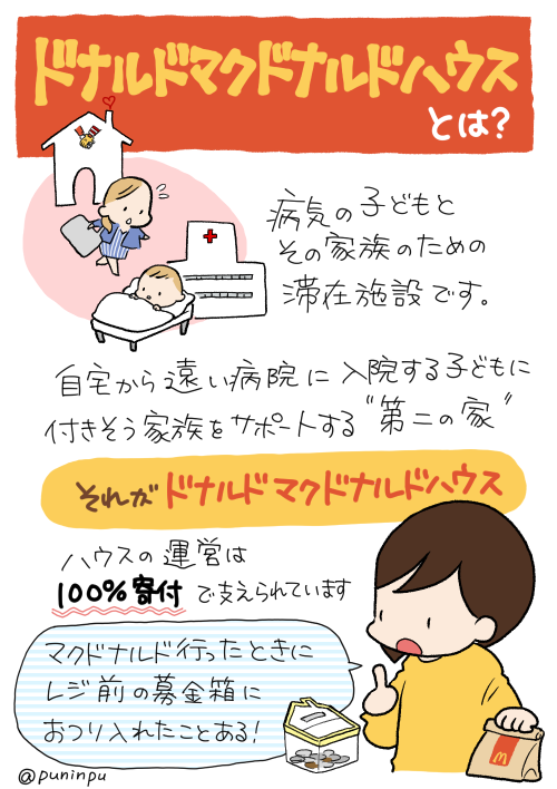 病気の子どもとその家族のための施設・ドナルドマクドナルドハウスをツイートで応援!
[#撮る支援][#ドナルドマクドナルドハウス]2つのハッシュタグをつけてハートポーズの写真とともに投稿しよう?
1ツイートにつき1円が施設に寄付されます✨#pr 
 