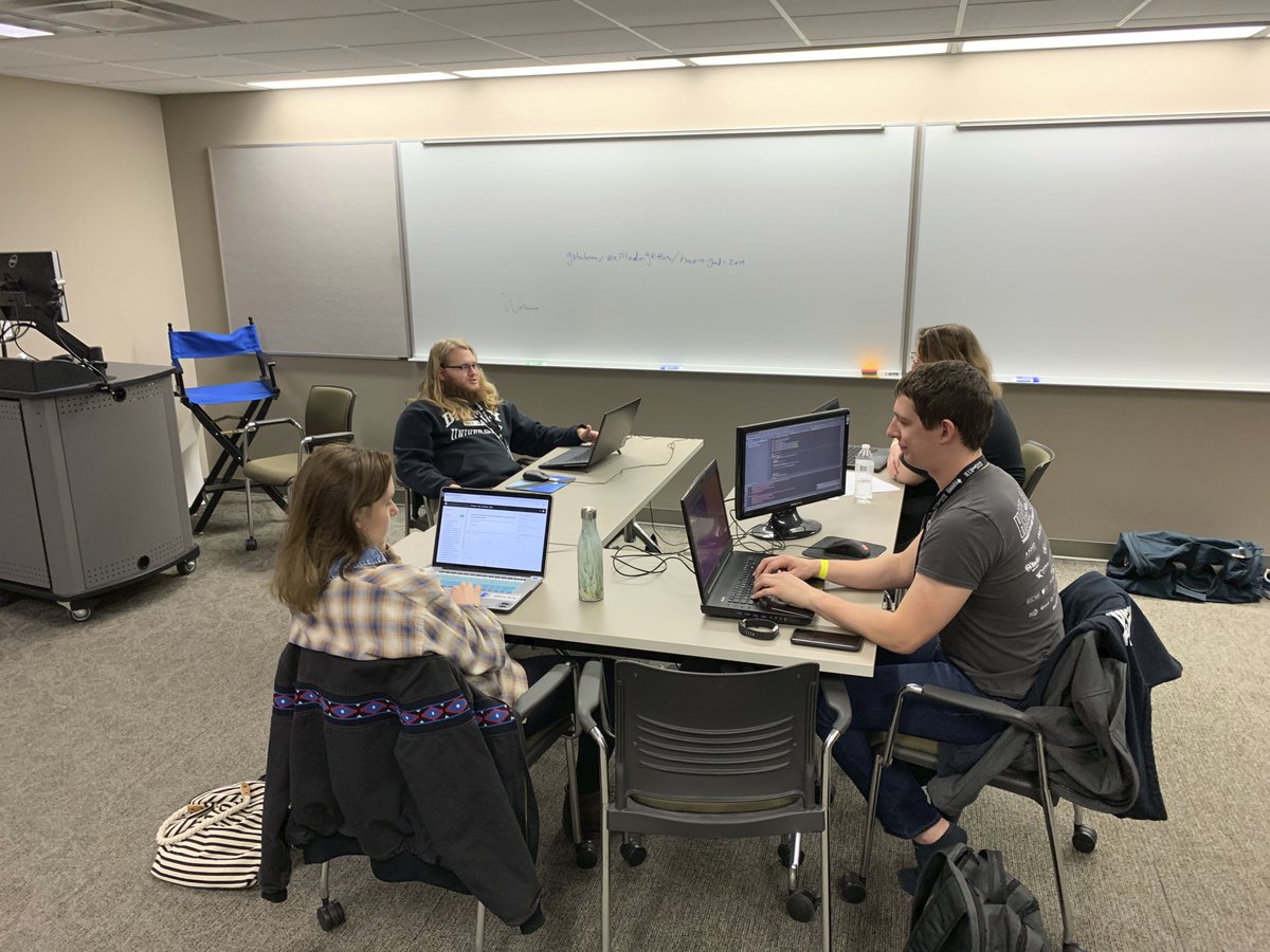 Hack4GoodSGF's tweet photo. Great turnout for our 4th annual Weekend Hackathon benefiting @CityofSGFjobs and @IsabelsHouse. H4G is free to attendees, thanks to all our sponsors! Special thanks to @ClassyLlama and @efactorySGF. Join us for lunch and demos Sunday 12-2pm. #hack4goodsgf https://t.co/pq65EkHh7t https://t.co/513rAmjFwP