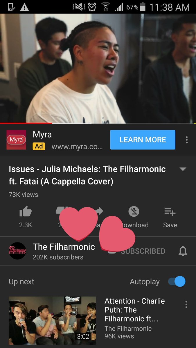 trishvlogging's tweet photo. #BetterLateThanNever Happy 200k and counting subscribers @TheFilharmonic 🙌

Go subscribe and see amazing covers and originals hereeee https://t.co/mzPWju9Yff with FIL coz were all Filipinos 
Oop 🙆🇵 https://t.co/r6iL3mQVuq