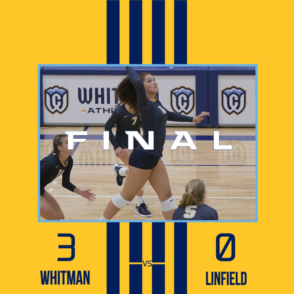 <a href="/whitmanvball/">Whitman Volleyball</a> gets it done tonight against Linfield! #GoWhitman