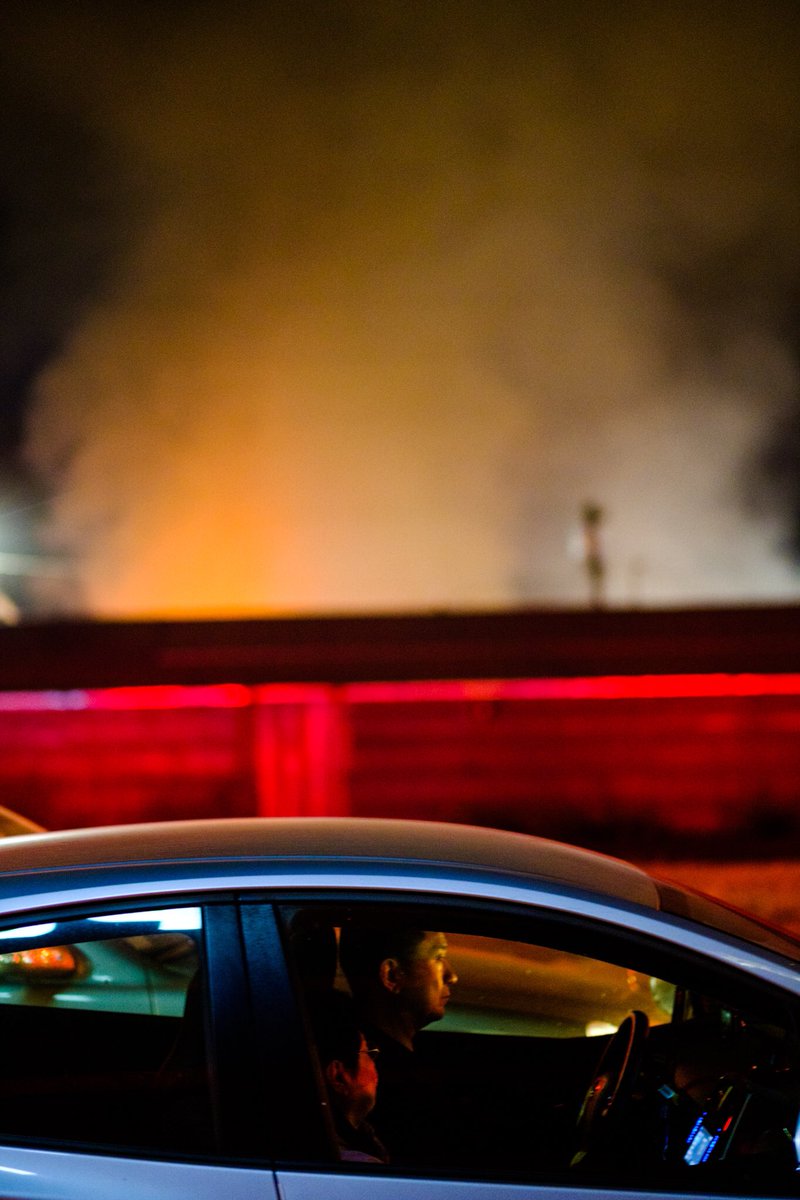 Fire at a trash yard nearby. Close but not that close. #glendalefire #fujifilmx_us #losangelesfiredepartment