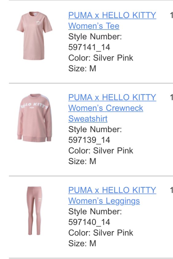 hello kitty puma leggings