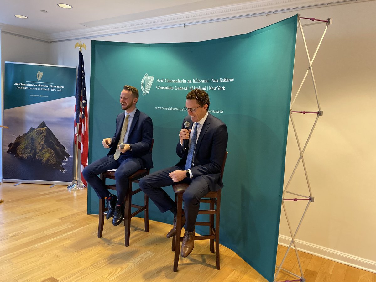 egtgolftours's tweet photo. Cheers to @IrelandinNY for another brilliant #FirstFridayNetworkingBreakfast ☕️ @manusmctweets interview with @c_twomey which wasvery well done & insightful.☘️☘️🇮🇪 https://t.co/7fP0VzldnH