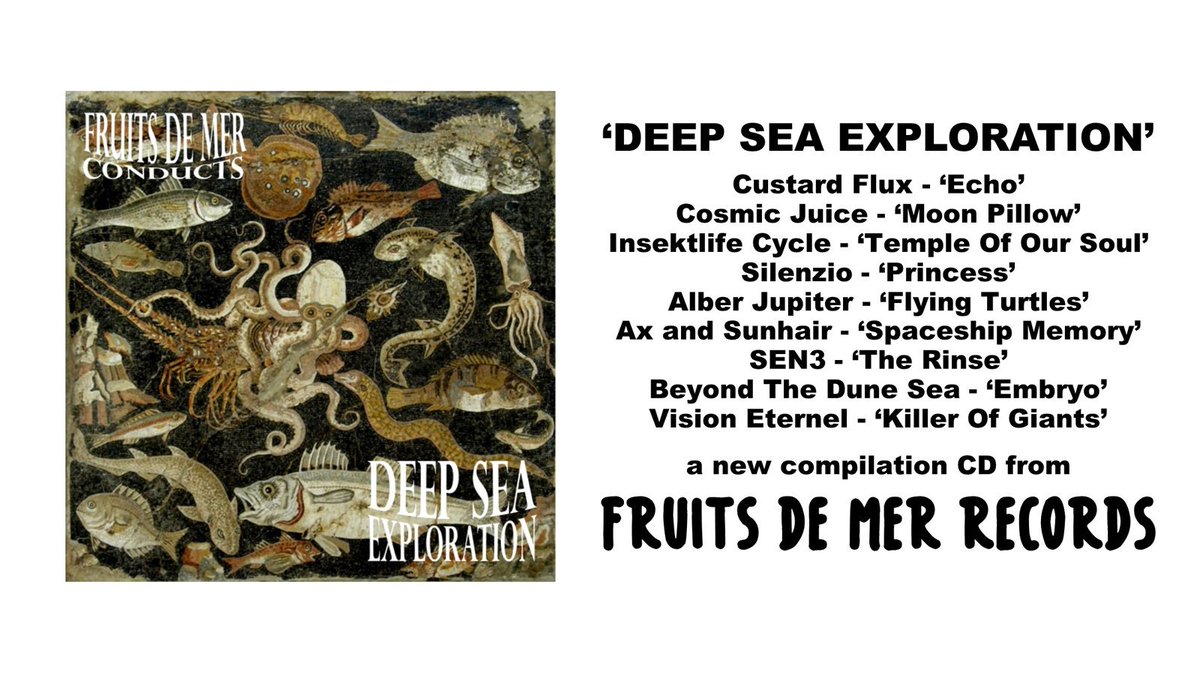 visioneternel's tweet photo. New Vision Eternel song out today! A big thank you to Keith Jones, owner and founder of Fruits De Mer Records for putting together the Various Artists compilation "Fruits De Mer Conducts: Deep Sea Exploration". Press release here:
https://t.co/mU1rqjelGN
#visioneternel https://t.co/PmXL0trNOu