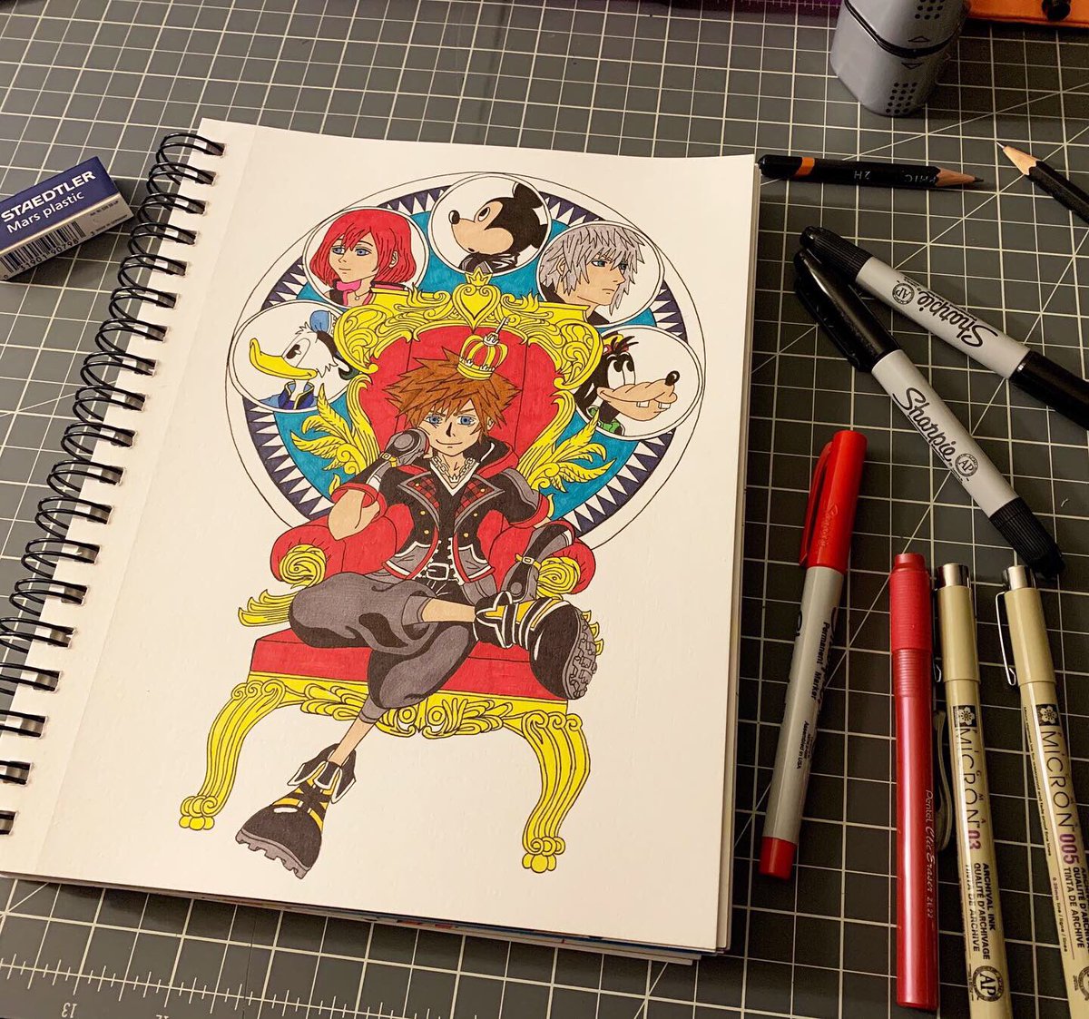 lexuran_art's tweet photo. Since Inktober is done, I went and colored any of the prompts that I missed. Here’s one of inktober’s prompts colored and finished. Now it looks great compared to its original.
#color #art #kingdomhearts #kh3 #sora #pigmapen #sharpie https://t.co/oYUzLVYaXO