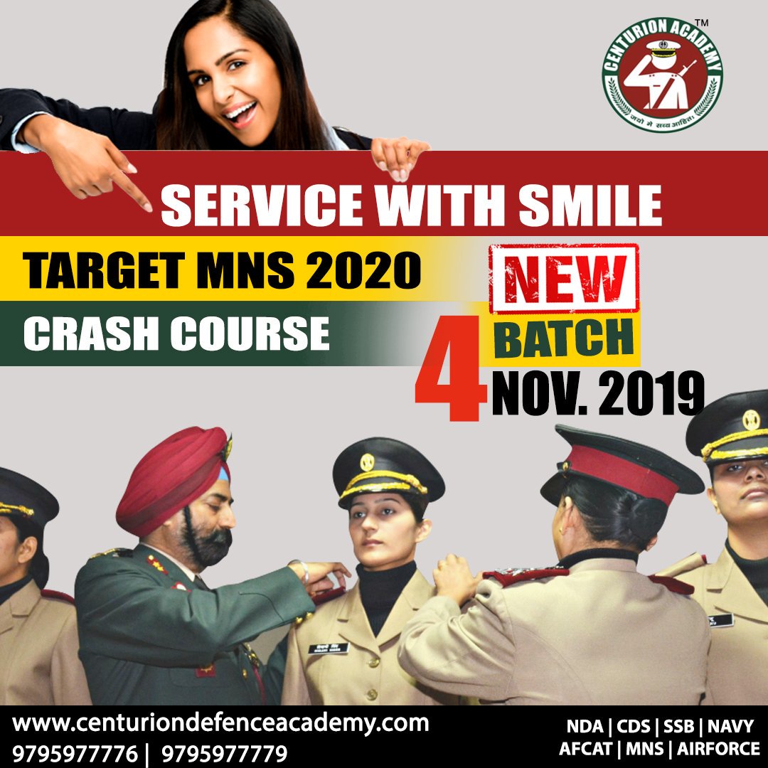 centurionaca's tweet photo. #Service_with_Smile
Target MNS 2020
Crash Course Starting from 4th Nov 2019.
Just Call: +91 9795977776
https://t.co/vQQfMlRPKv
#MNSCoaching #BestMNSCoaching #TopMNSCoaching #MNSExamPreparation #MNSSelection #MNS #Defence #MNSCoachinginLucknow #BestMNSCoachinginLucknow https://t.co/i1rif7I7yQ
