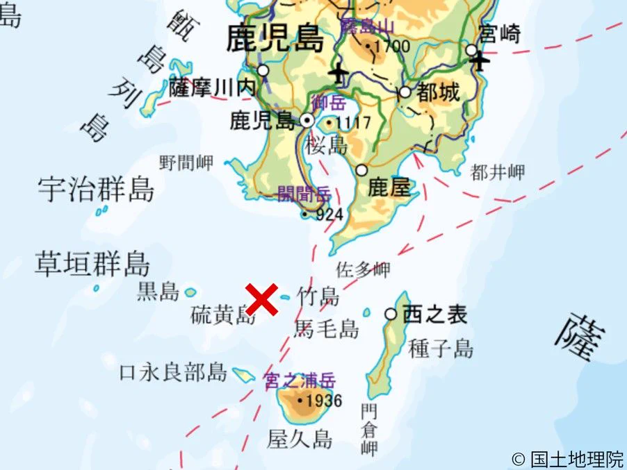 鹿児島県硫黄島の噴火警戒レベルが2に引き上げられたらしい
