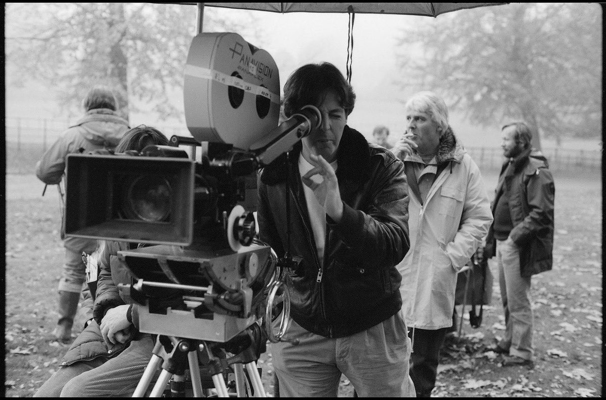 Paul behind the scenes of Give My Regards To Broad Street, 1984