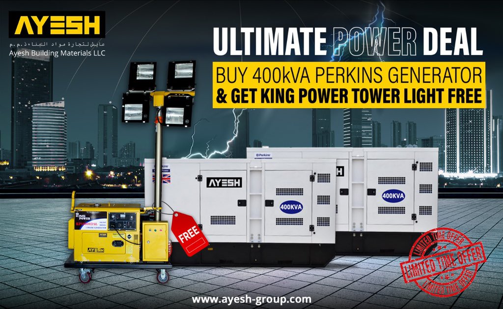 ayesh_uae's tweet photo. ULTIMATE POWER DEAL!!!CONTACT US TODAY!LIMITED OFFER ONLY! #Perkins #PerkinsDieselPower #PowerGenerators #PowerGeneration #PowerSolutions #ReliablePowerSolutions #DieselGenerators #GenSets https://t.co/JnOjTuBWcw