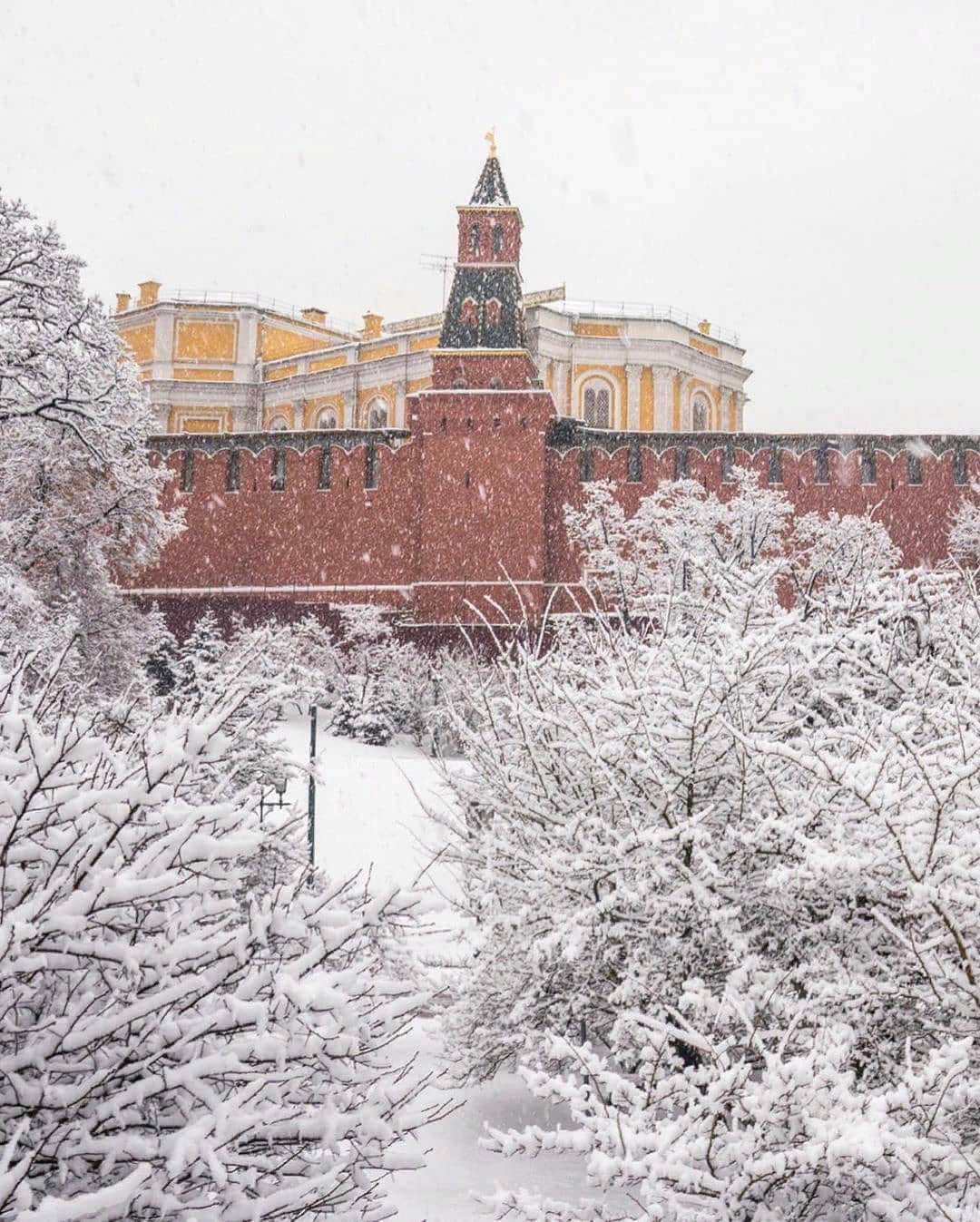 Александровский сад Москва зима