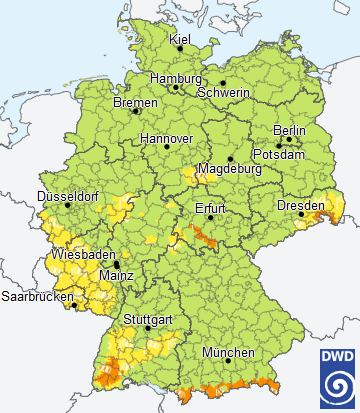 Dwd On Twitter Guten Morgen Kurzer Blick Auf Die Warnkarte