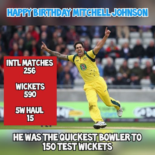 Happy birthday Mitchell Johnson! .
.
.    