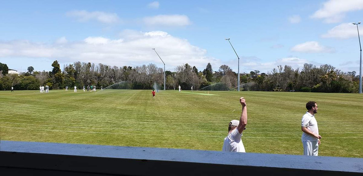 Weather stays nice
Sprinklers say haha 
<a href="/TheHeadCricket/">Birkenhead Cricket</a> 
Not once but twice 
<a href="/AklCouncil/">Auckland Council</a> not good enough