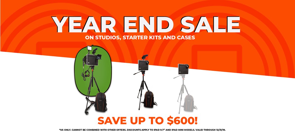 Want to make better videos for an even better price? Shop now during the #PadcasterYearEndSale. Padcaster Studios, Starter Kits and Cases for select iPad models are now up to $600 off! Visit Padcaster.com for more details. #ContentCreator