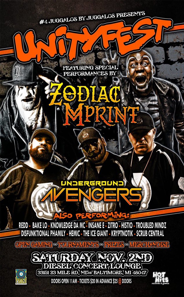 Bukshizzle's tweet image. It goes down tonight in Chesterfield MI you weirdos! Zodiac Mprint, UGA, &amp;amp; more!!! #UnityFest