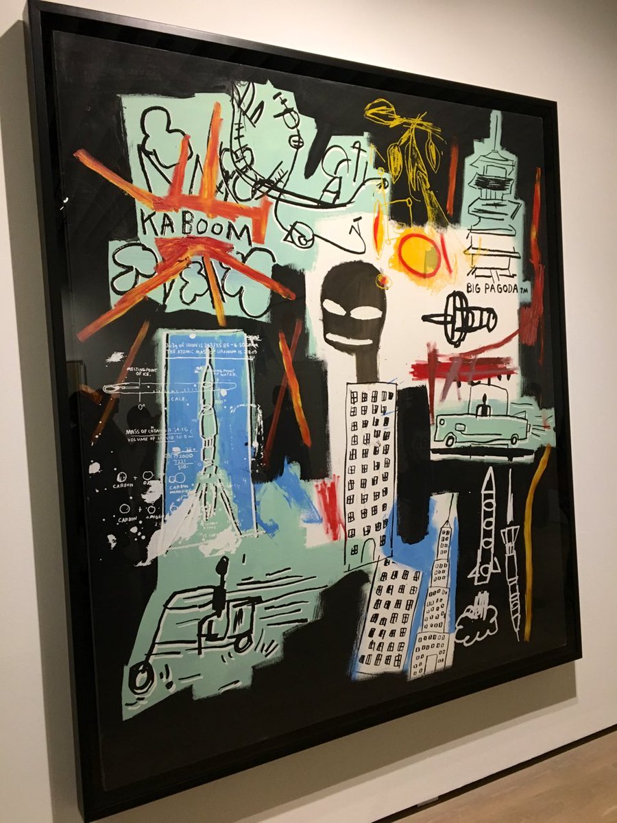 今回の原稿作業に入る前ですがバスキア展を観に六本木の森アーツセンターギャラリーに行ってきました。
色使いとか、配置とか、見ていてとても楽しかったです。原稿入る前に見られて良かったなと思いました。図録とポスターとクリアファイルとステッカーを買いました。