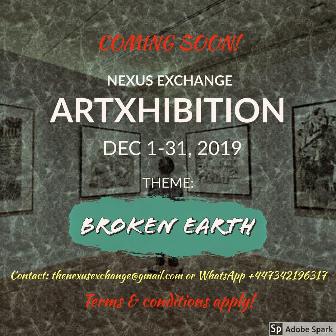 nexusexchange's tweet image. NEXUS EXCHANGE ARTXHIBITION 2019. Calling all young artists 
#arts #artxhibition #Nexusexchange #NEA2019 #SOAR #SOARSERIES #MRKENNEDY #entreprenuership #entrepreneur #Mentorship #youth #empowerment #business #enterprise #SDGs #partnership #globalgoals