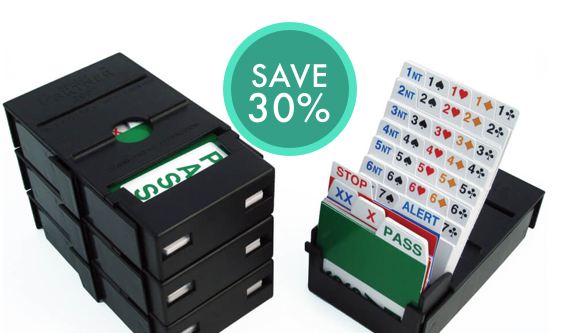 bridgesupplies's tweet image. With this week's Bridge Hand of the Week Email a whopping 30% off sets of pocket bridge partner boxes - just £15 a set

#gameofbridge #bridgegame #bridgeteacher #bridgeclub #bridgeplayer #bridgetournament #worldbridgefederation

 mailchi.mp/e548b85686cd/p…