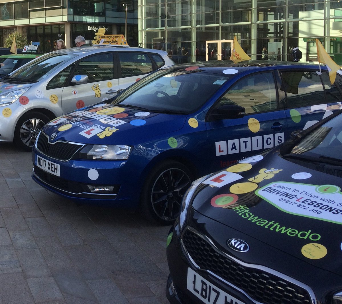 Simon_Antrobus's tweet image. If you see ⁦@big_relay⁩ - the Big Learner Relay⁩ - give them a wave/honk/cheer as they’re travelling across the UK raising funds for ⁦@BBCCiN⁩ #Pudsey #SpotsOnCars
