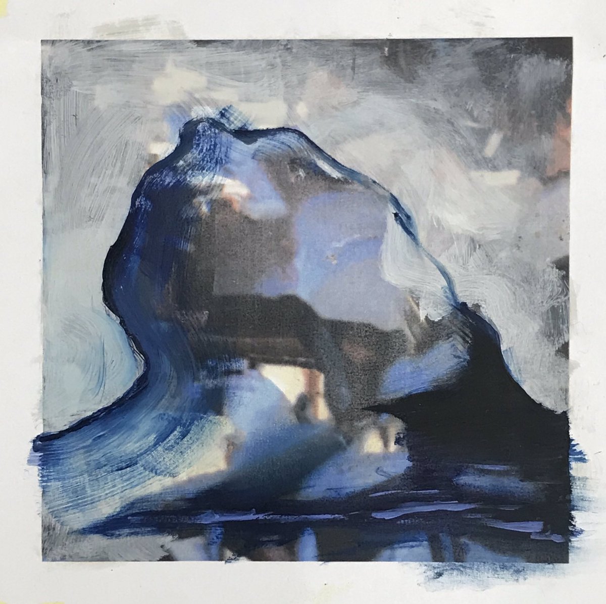 New thing from the studio...oil and mixed media on paper #painting #art