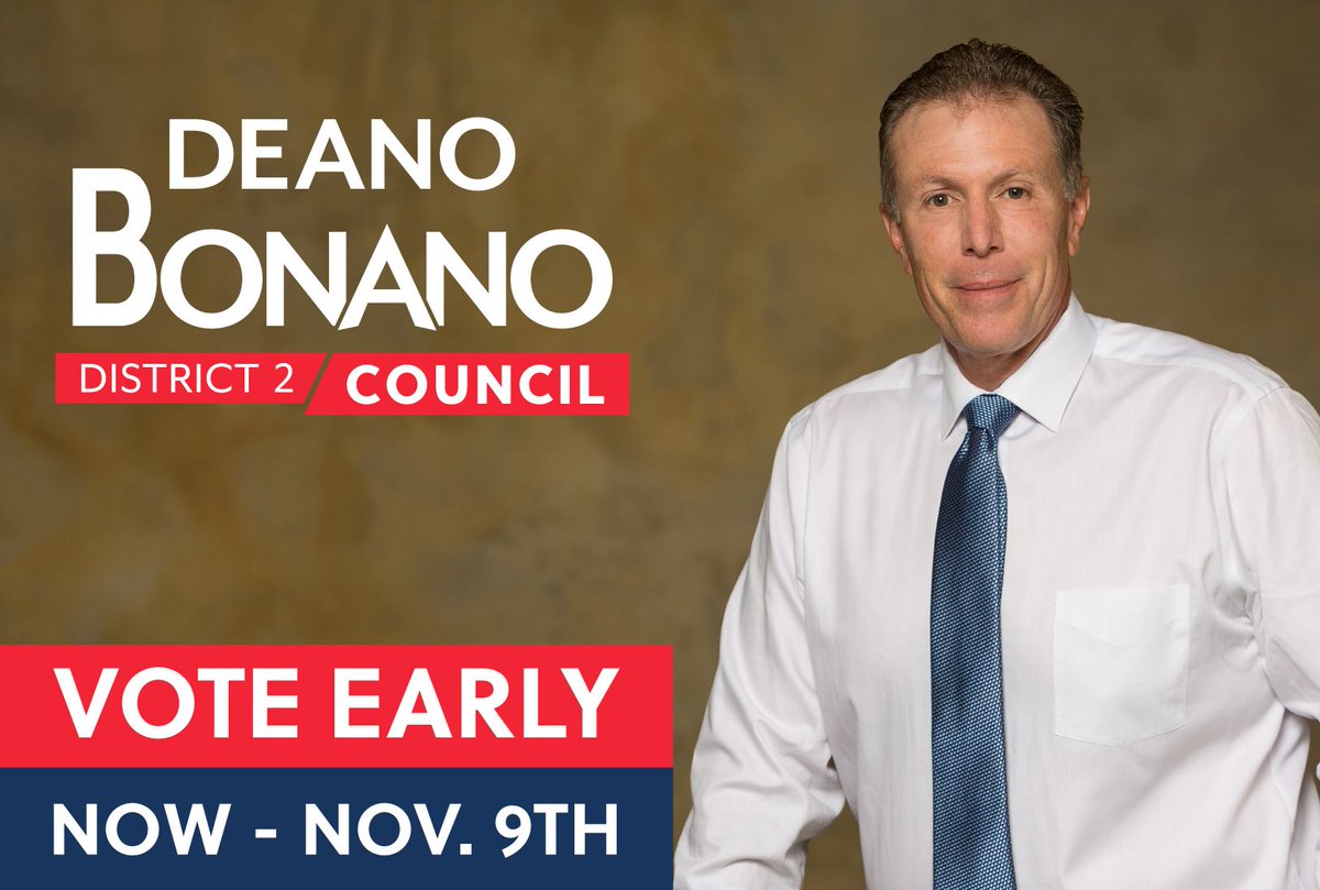 Early voting starts today! Team Bonano is calling on you to cast your vote! Early voting is from Nov. 2-9 (excluding Sun, Nov. 3rd) from 8:30 am-6pm. Visit buff.ly/2n0AJLa for hours and locations, and remember to vote Bonano for Jefferson Parish Council District 2!