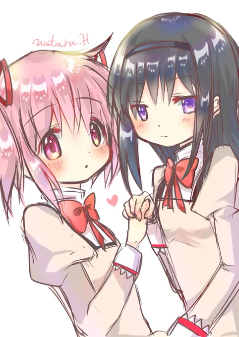 らくがき/魔法少女まどか☆マギカ
まどほむ

---ギュッ♡---

(らくがきのが描きたいように描ける謎を誰か解いてくれ)
#まどマギ 