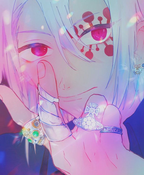 こも。さんがTwitterに投稿した宇髄天元(鬼滅の刃)のイラスト。