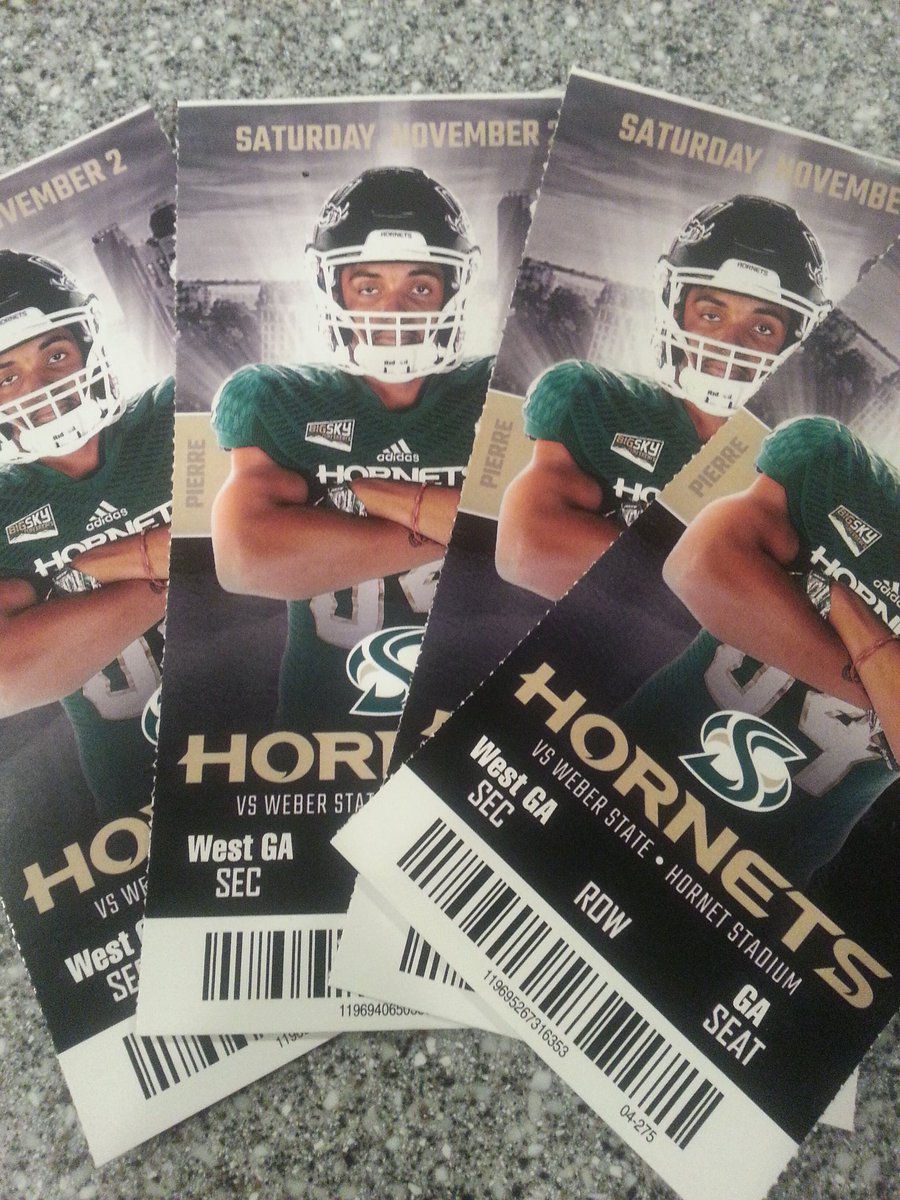 Shestek's tweet photo. Get up Hornet Nation...it's GAME DAY! @SacHornetsFB @sacstate @hornetsports #StingersUp #GoHornets #BeatWeberState https://t.co/XEp3ybYWqh