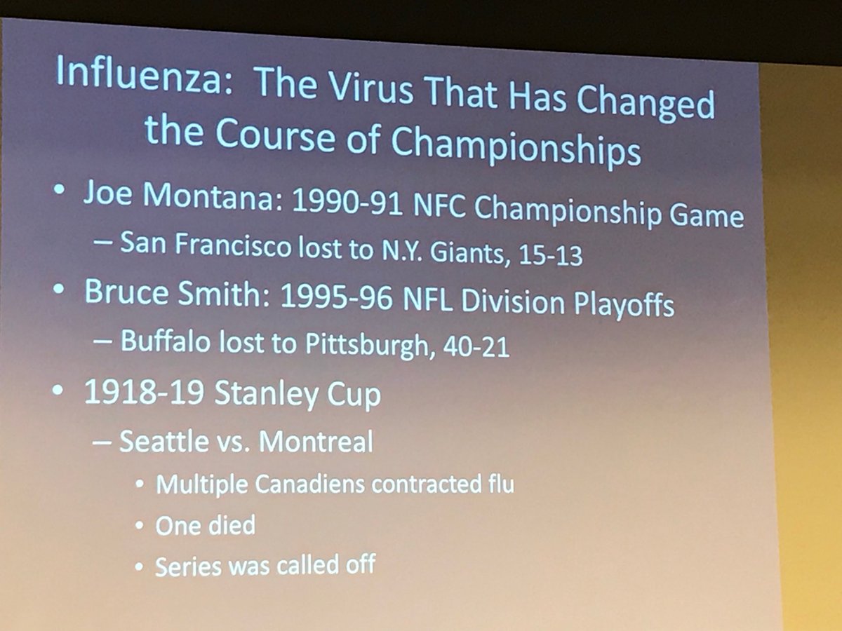 DrBeckyJ's tweet photo. #Influenza is coming and it can make a difference for you and your favorite sportsman. @Delfamdoc #DAFP19 Number 1 prevention is the #FluShot #VaccinesWork Proactive #Population Health. https://t.co/WjIWzzJceo