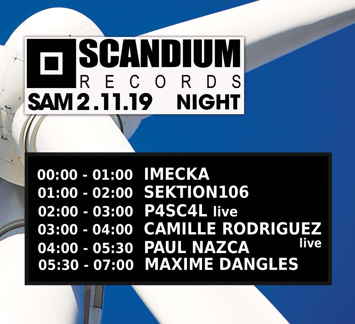 LOstraClub's tweet photo. TABLE DU TEMPS🔥CE SOIR ![2-11-19] ▪️SCANDIUM RECORDS Night @ScanXmusic ▪️MAXIME DANGLES @maximedangles / PAUL NAZCA @PAULNAZCA / CAMILLE RODRIGUEZ live  / P4SC4L live / SEKTION106 / IMECKA▪️200 préventes #ostraclub  #maximedangles #paulnazca #scandiumrecords #underground https://t.co/UHjcQiSFnM