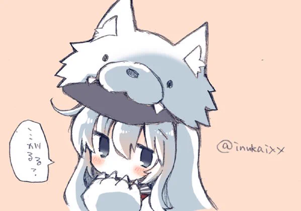 がるる響ちゃん?

#艦これ版深夜の真剣お絵描き60分一本勝負
#艦これ版真剣お絵描き60分一本勝負_20191102 