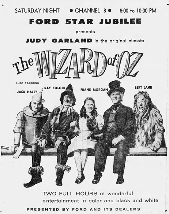 TheJudyRoom's tweet photo. November 2, 1956:  It's tomorrow night!  The long-awaited premiere of "The Wizard of Oz" on TV.   The film was broadcast in color!

Spotlight Section on "The Wizard of Oz" https://t.co/e2jkjjeZpz

#judygarland #cbstv #wizardofoz #oz #fordstarjubilee #fordstar #thejudyroom https://t.co/kll31rjmrM