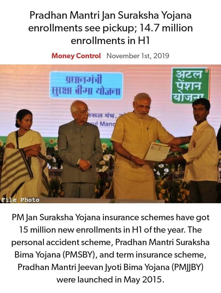 GabrielleSeb1's tweet photo. In the April to September 2019 period, banks sold 10.9 million new personal accident policies under this scheme and 3.7 million term insurance products.
@narendramodi
#ModijiSeUmeed https://t.co/7Uf3IAMisG