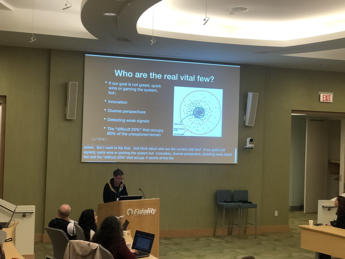 <a href="/a11y_bos/">Boston Accessibility</a>: amazing talk to start us off! (Already downloading 2 audiobooks!). Thank you <a href="/juttatrevira/">jutta treviranus</a>