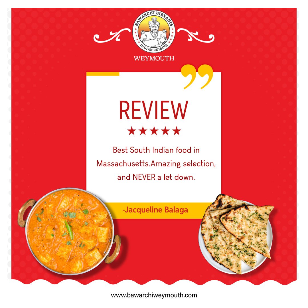 BawarchiMA's tweet photo. Thank You for your wonderful words Jacqueline. We look forward to seeing you soon.
.
.
.
#bawarchiweymouth #weymouthma #massachusetts #boston #bostonusa https://t.co/wR4tBDvCgi