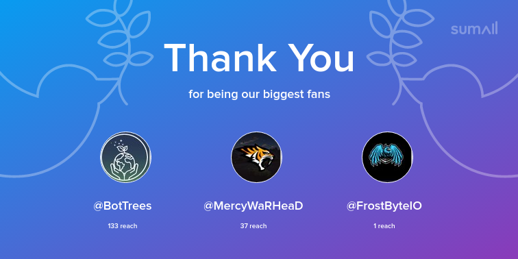 MercyOps's tweet photo. Our biggest fans this week: BotTrees, MercyWaRHeaD, FrostByteIO. Thank you! via https://t.co/ryJDWifKkW https://t.co/gtumbbfwzj