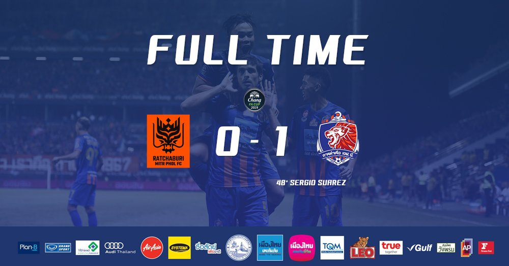 PortFC_Official's tweet photo. [FULL TIME]
FA CUP 2019 Final
หมดเวลาการแข่งขัน
ราชบุรี มิตรผล เอฟซี 0-1 การท่าเรือ เอฟซี

#PortFC #HeartofTheLion #FACupFinal2019 https://t.co/jbGW6lJM9e
