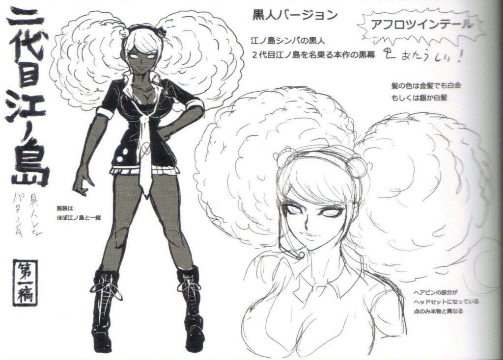 full body commission of Danganronpa's Junko Enoshima as she appears in her beta design. 