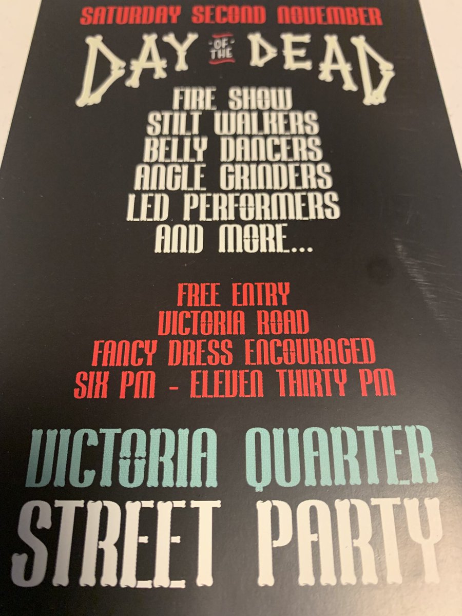 danieldaviesRPL's tweet image. From 6pm tonight get down to #VictoriaQuarter #NewBrighton for the #RockpointLeisure #DayoftheDead #StreetParty