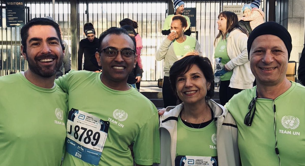 ArbeiterRichard's tweet photo. Loved running the #AbbottDash5K in support of #ClimateAction with #PRrunners and #TeamUN. Addressing climate change is both a marathon & a sprint. But it’s a #RaceWeCanWin, especially if we run it #togeher. We just all need to truly gear up for it. https://t.co/UEUO7PeA5v