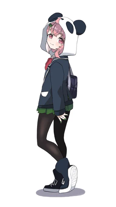 今日はタイツの日らしいので、フォルダに眠ってた冬制服を引っ張り出してきたよ #笹の絵 