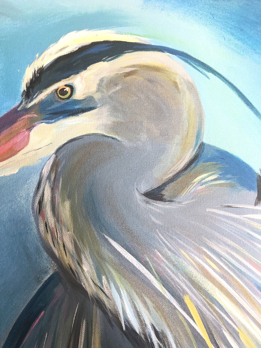 I haven’t operated the business since I started my PhD, and until about 2 months ago I hadn’t painted in nearly 3 years. I’m rusty given it’s been a long time, but here’s a peak of something early in the process. (Guess this makes me  #TeamBirds?).