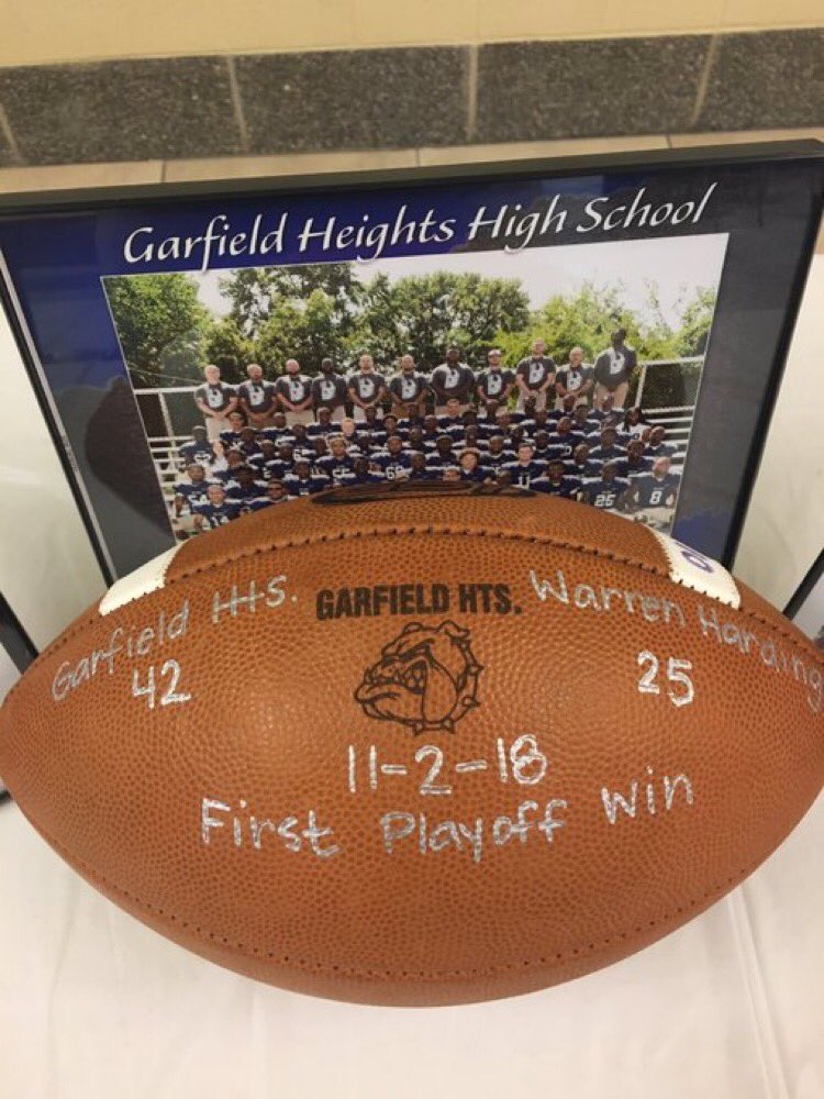 LanceReisland's tweet photo. A year ago today these guys won the first playoff game in Garfield Heights history. Just a special group! #NeverForget #proudcoach https://t.co/MondRn7tUr