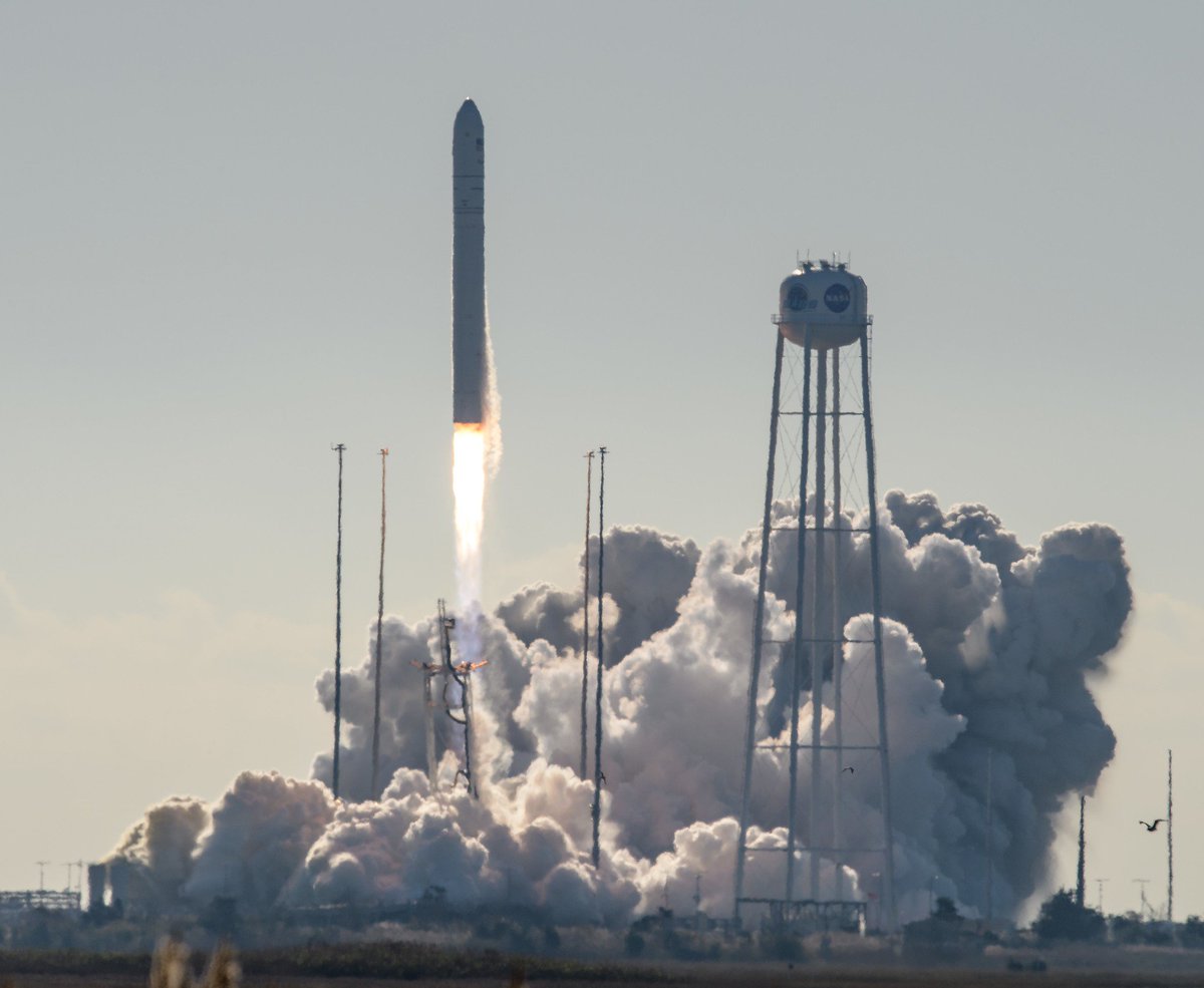 Antares launch with Cygnus cargo ship
