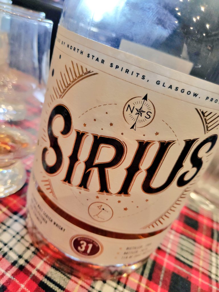 wetwewhistle's tweet photo. Forth up @Northstarwhisky cracker.....
31yo 43.1% "Sirius" 25 time more luminous than the sun, there's your fact of the day whisky lovers. That's bright. https://t.co/95eGS4hZ35